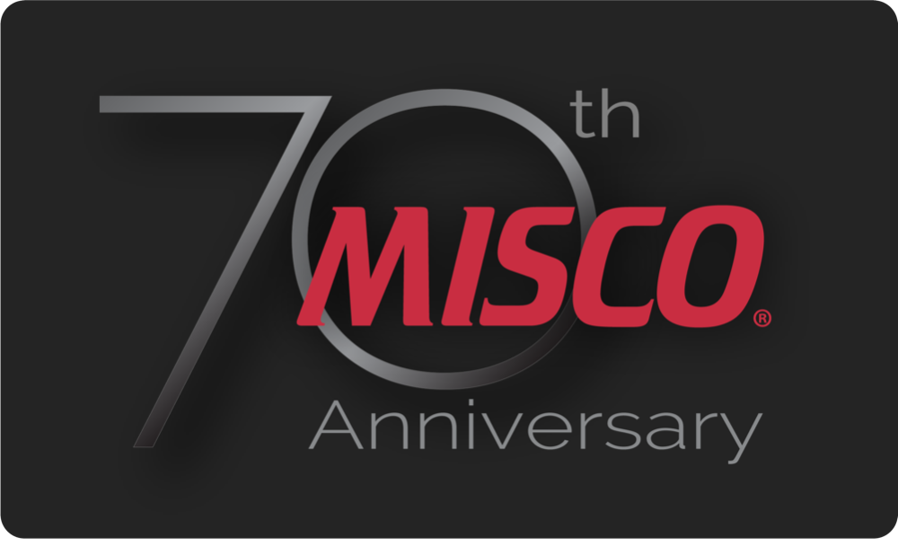 MISCO's 70th Anniversary logo.